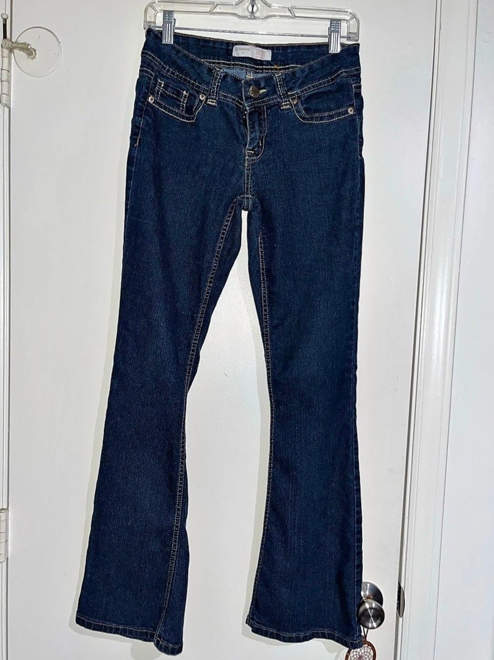 No Boundaries Y2K Low Rise Flare Jeans Dark Wash Size 9
